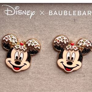 Disney X BaubleBar Mickey Mouse Ice Cream Cone Stud Earrings Jewelry‎ New